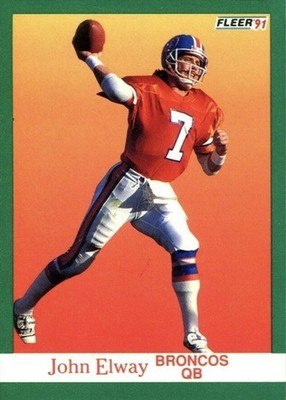 15 Most Valuable 1991 Fleer Football Cards Old Sports Cards   1991 Fleer 45 John Elway Football Card 286x400 