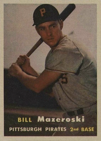 1957 Topps #24 Bill Mazeroski Rookie Card