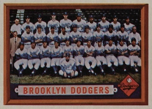 1957 Topps #324 Brooklyn Dodgers Team Baseball Card