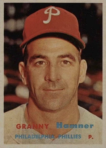 1957 Topps #335 Granny Hamner Baseball Card