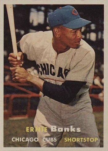 1957 Topps #55 Ernie Banks Baseball Card