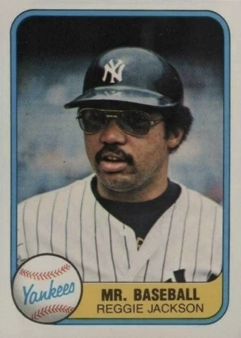 1981 Fleer #79 Reggie Jackson Baseball Card (Portrait Variation)