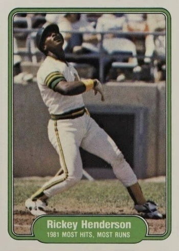 1982 Fleer #643 Rickey Henderson Baseball Card