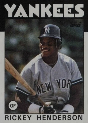 1986 Topps #500 Rickey Henderson Baseball Card