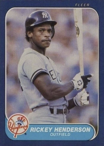 1986 Fleer #108 Rickey Henderson Baseball Card