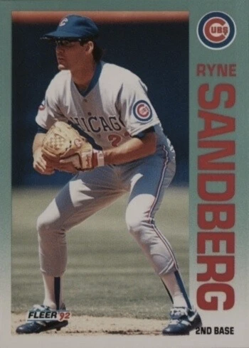 1992 Fleer #389 Ryne Sandberg Baseball Card