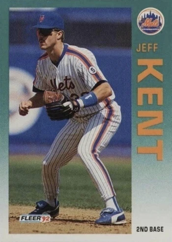 1992 Fleer Update #U-104 Jeff Kent Rookie Card