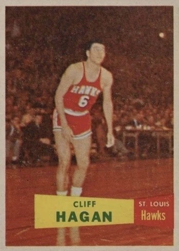 1957 Topps #37 Cliff Hagan Rookie Card