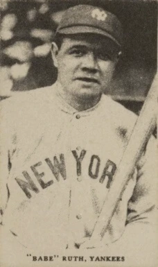 1921 E253 Oxford Confectinery Babe Ruth Baseball Card