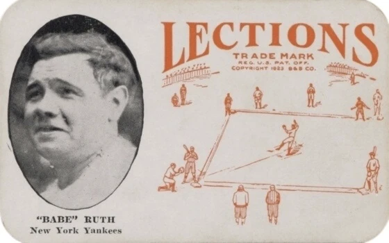 1923 Lections Red Babe Ruth Baseball Card