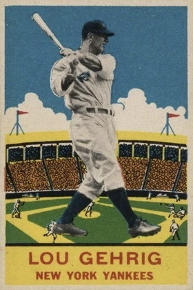 1933 DeLong #7 Lou Gehrig Baseball Card