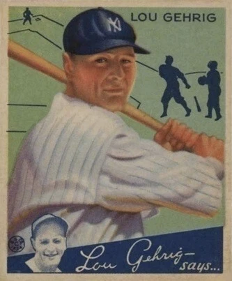 1934 Goudey #61 Lou Gehrig Baseball Card