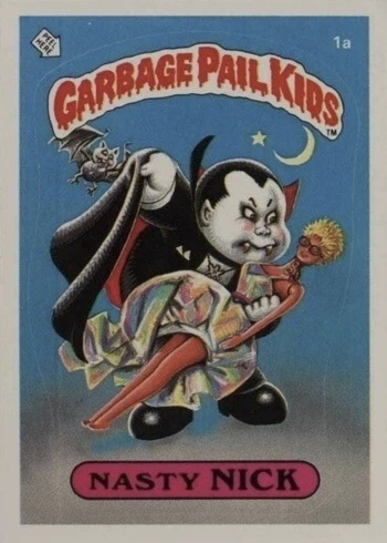 1985 Garbage Pail Kids Cards #1A Nasty Nick