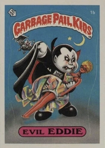 1985 Garbage Pail Kids Cards #1B Evil Eddie