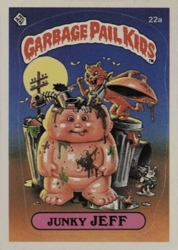 1985 Garbage Pail Kids Cards #22A Junky Jeff