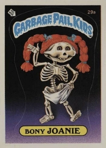 1985 Garbage Pail Kids Cards #29A Bony Joanie