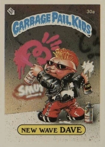 1985 Garbage Pail Kids Cards #30A New Wave Dave