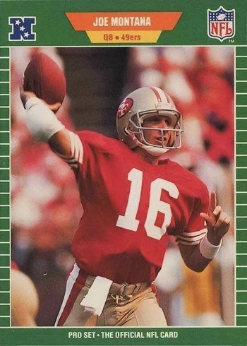 1989 Pro Set #381 Joe Montana Football Card