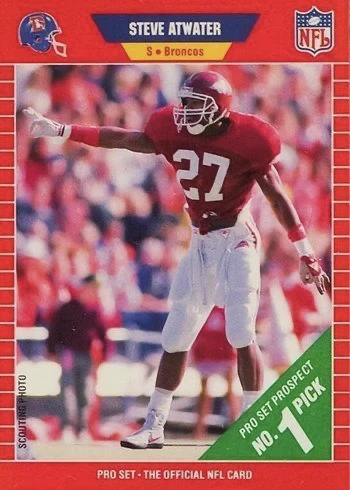 1989 Pro Set #492 Steve Atwater Rookie Card