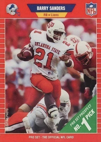 1989 Pro Set #494 Barry Sanders Rookie Card