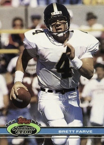 1991 Topps Stadium Club Super Bowl XXVI #94 Brett Favre Rookie Card