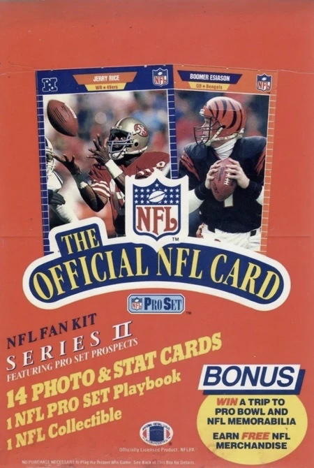 Unopened Box of 1989 Pro Set Football Cards