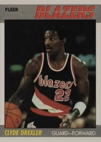 1987 Fleer #30 Clyde Drexler Basketball Card