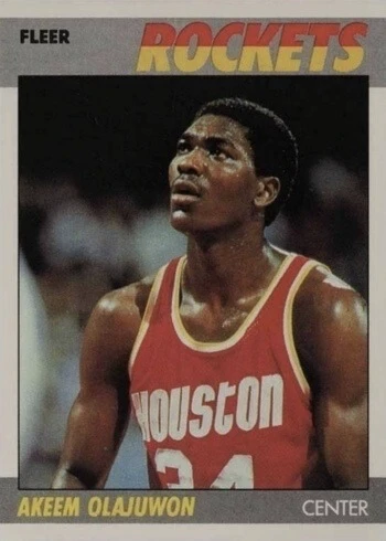 1987 Fleer #80 Hakeem Olajuwon Basketball Card