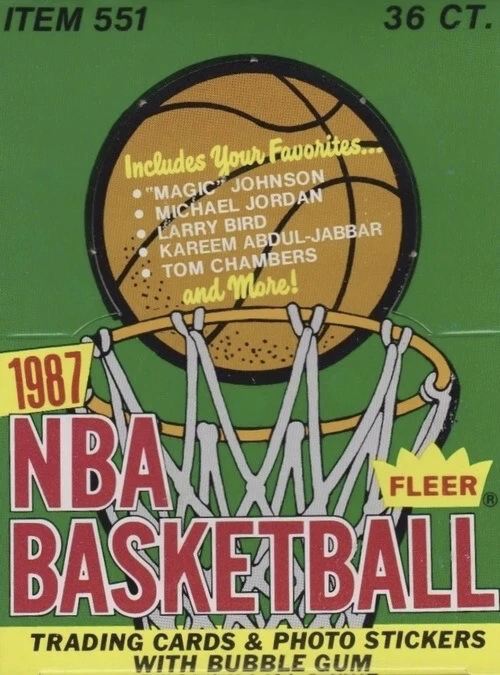 Unopened Box of 1987 Fleer Basketball Cards